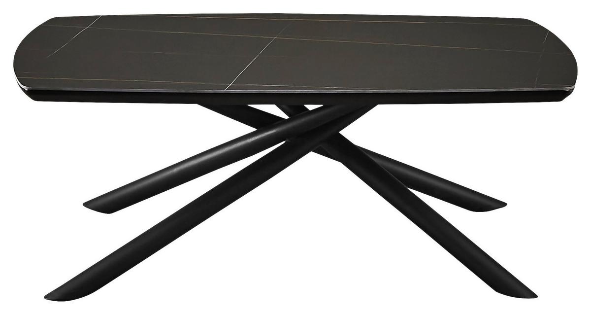 STOLIK KAWOWY SPIDER - czarny, Design, metal/ceramika (120/70/46cm) - Stylife