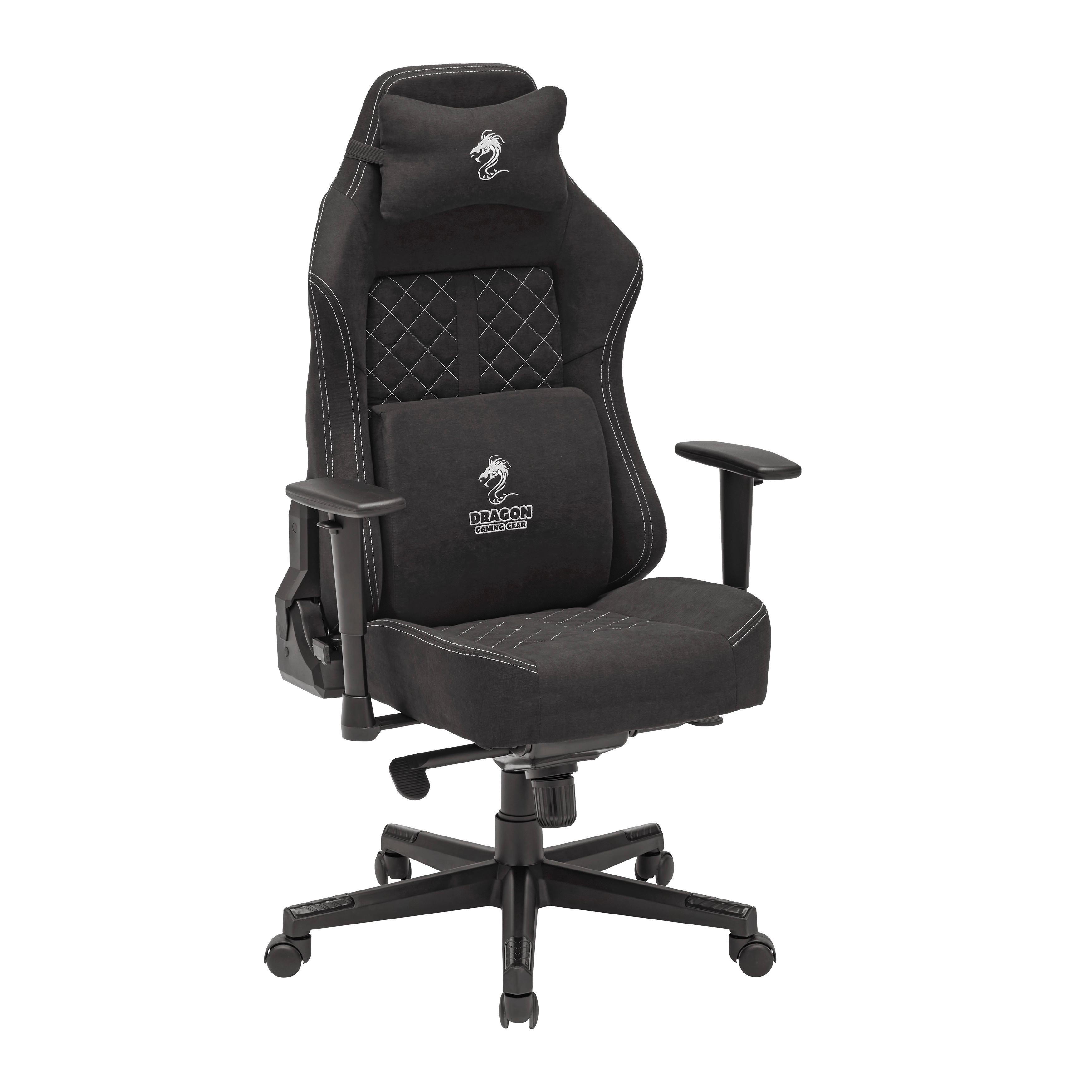 Gamingstuhl Dragon Schwarz/Weiß - Schwarz/Weiß, MODERN, Kunststoff/Textil (64/127-135/69cm) - Mömax