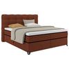 Boxspringbett Carmen C Braun ca. 180x200cm - Braun, Konventionell, Holz/Holzwerkstoff (180/200cm) - Premium Living