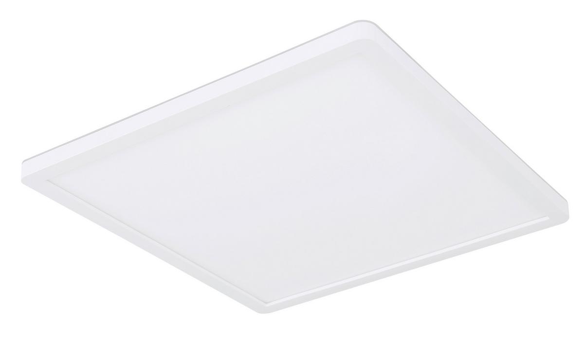 LED-DECKENLEUCHTE SAPANA L: 29,4 CM WEISS - Weiss/Opal, Basics, Kunststoff (29,4/29,4/2,5cm) - Globo