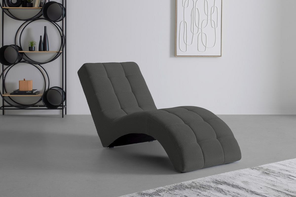 Fotoliu sezlong de relaxare LAGUNA - gri, Modern, textil (68/80/167cm) - Mömax