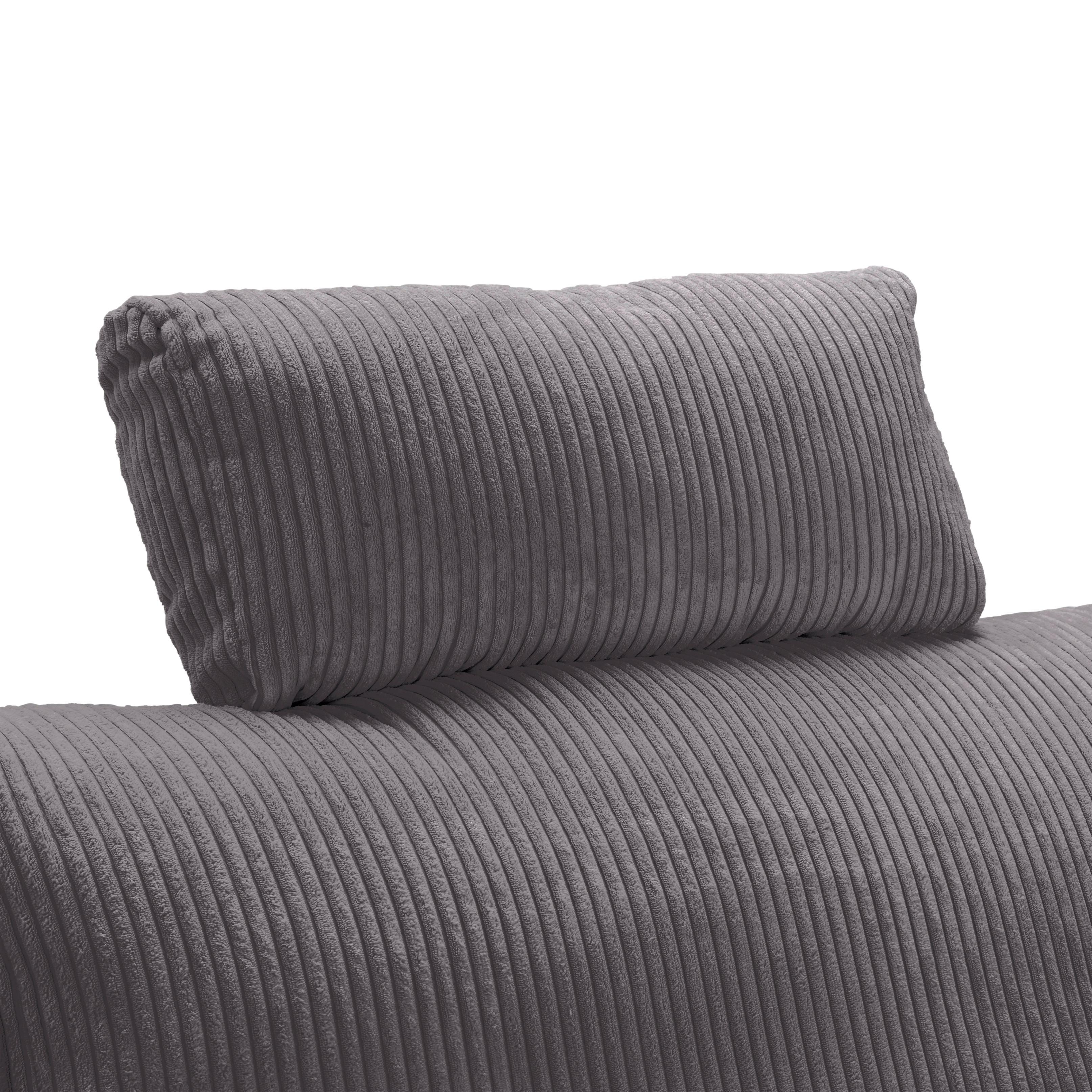 Tetiera LILLE - grafit, Modern, textil (58/23/10cm) - Best Price