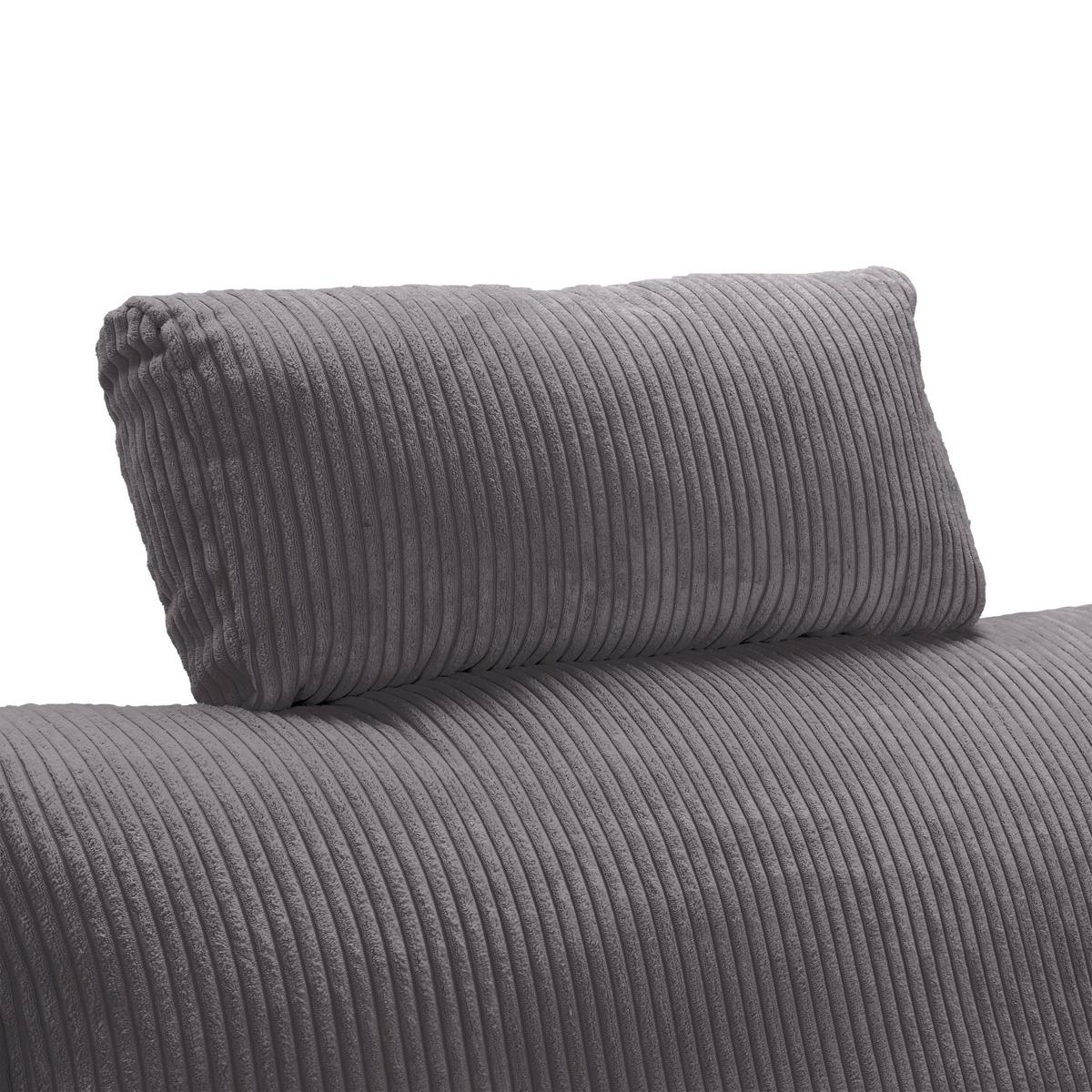 Tetiera LILLE - grafit, Modern, textil (58/23/10cm) - Best Price