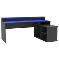 Gaming Miza Tezauer, Črna - črna, Moderno, kovina/umetna masa (200/125,4/91,1cm) - MID.YOU