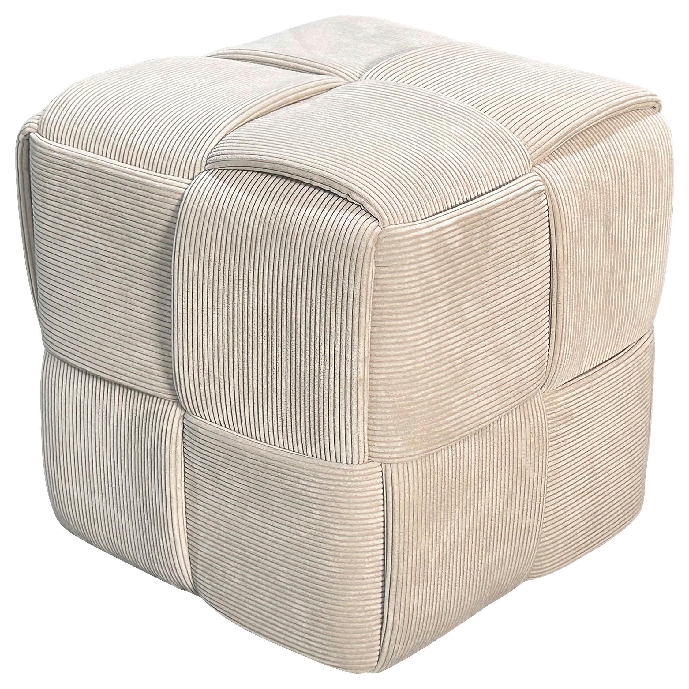 Pouf URBAN Beige, Cord - Beige, Design, Textil (40/40/40cm) - MID.YOU