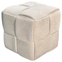 Pouf URBAN Beige, Cord - Beige, Design, Textil (40/40/40cm) - MID.YOU