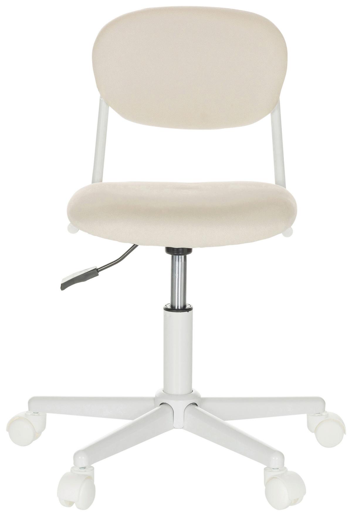Otroški Vrtljivi Stol Kiddy Base I, Bež - bela/bež, Basics, umetna masa/tekstil (60/72-83/60cm) - MID.YOU
