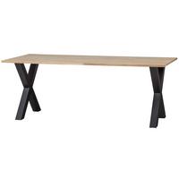 Esstisch Tablo Eichefarben L: 200 cm - Eichefarben/Schwarz, Design, Holz/Metall (200/90/75cm) - Livetastic