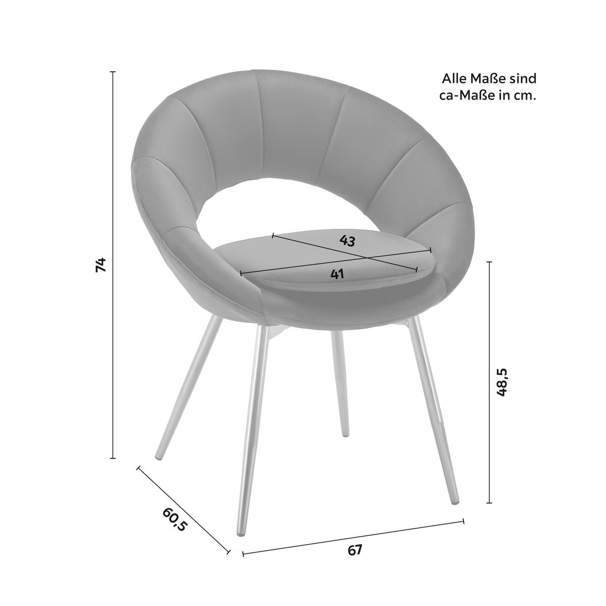 Naslanjač Levi, Temno Modra, Žamet - temno modra, Moderno, kovina/tekstil (67/74/60.5cm) - Modern Living