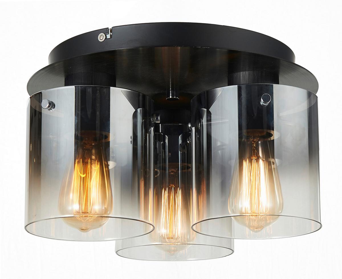 LAMPA SUFITOWA ALESUND - czarny, Design, metal/szkło (35/21,5cm) - Dieter Knoll