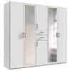 Dulap Dillingen Alb - alb, Konventionell, sticlă/material pe bază de lemn (225/208/58cm) - Mömax