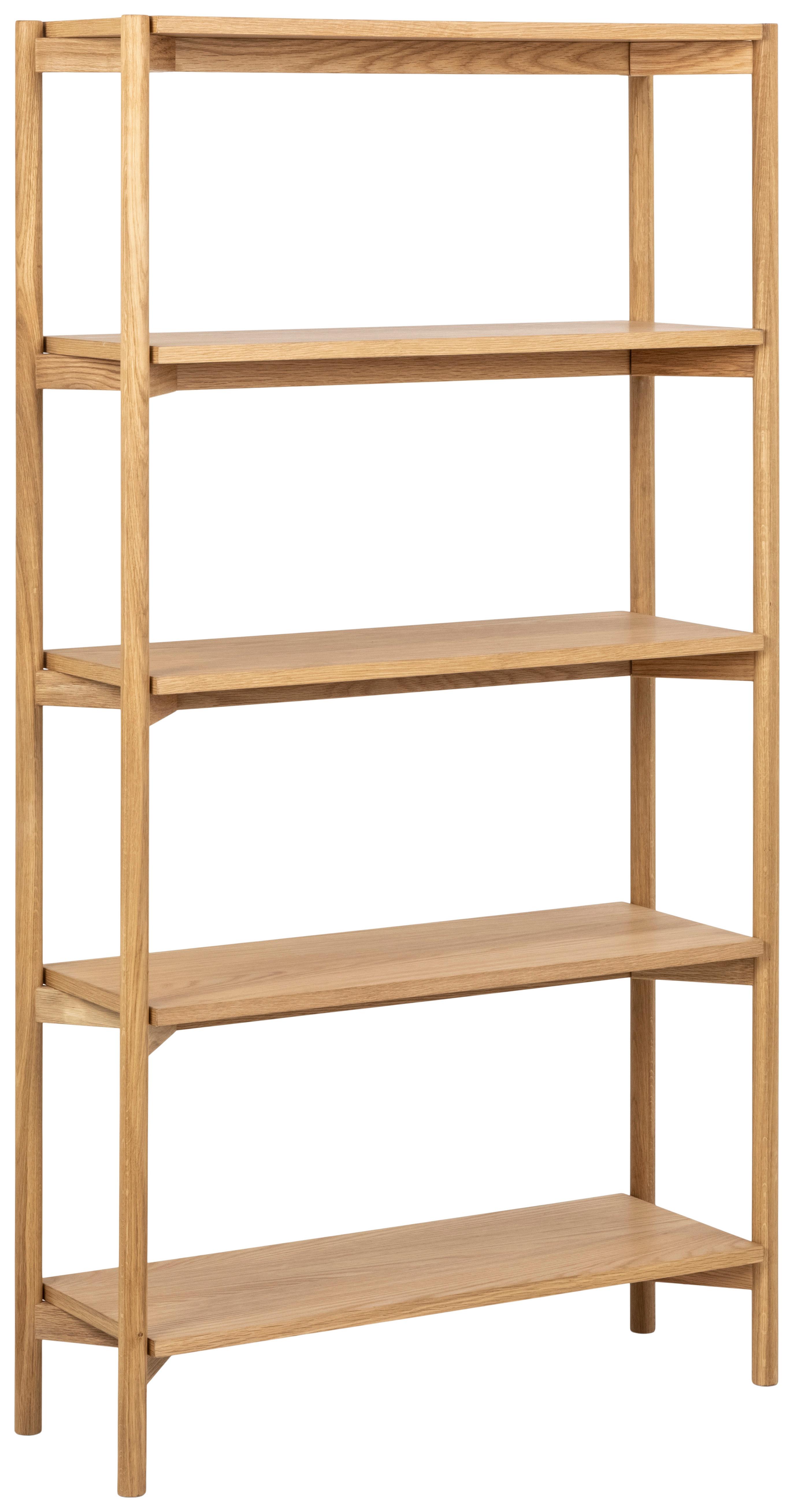 REGAŁ BRAIDWOOD - kolor dębowy, Trend, drewno (86/160/30cm) - MID.YOU