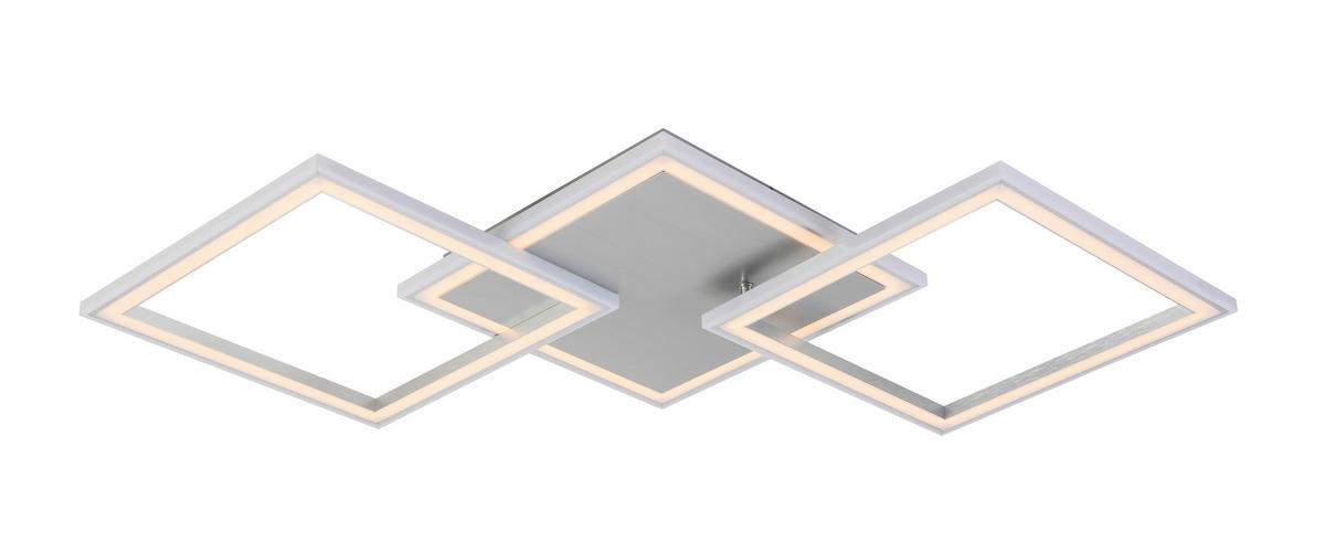 Led Mennyezeti Lámpa Qinton - alumíniumszínű, Romantik / Landhaus, műanyag/fém (95/44/7,3cm) - Premium Living
