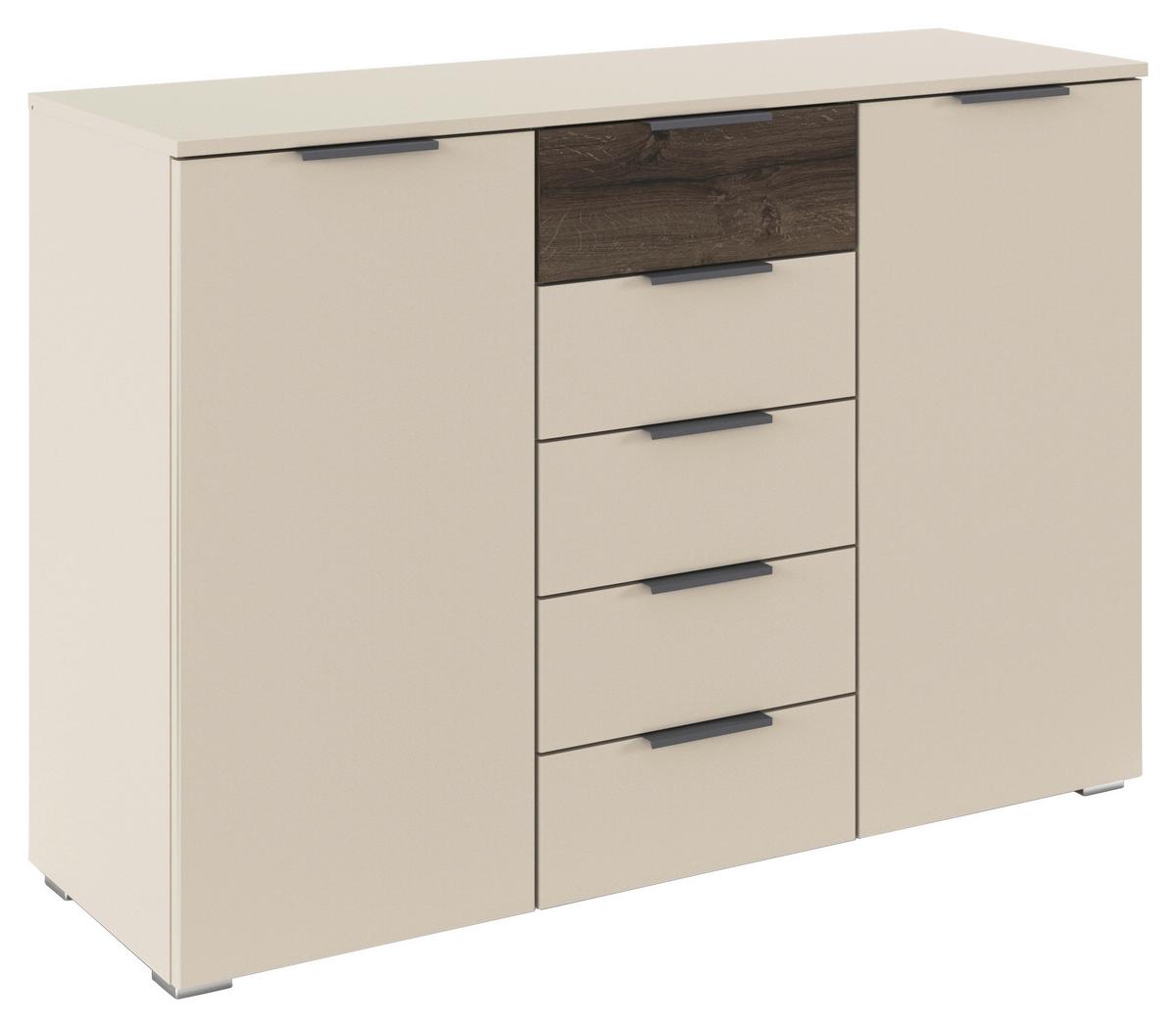 COMODA SAJO - șampanie, Trend, material pe bază de lemn (120/84/40cm) - Premium Living