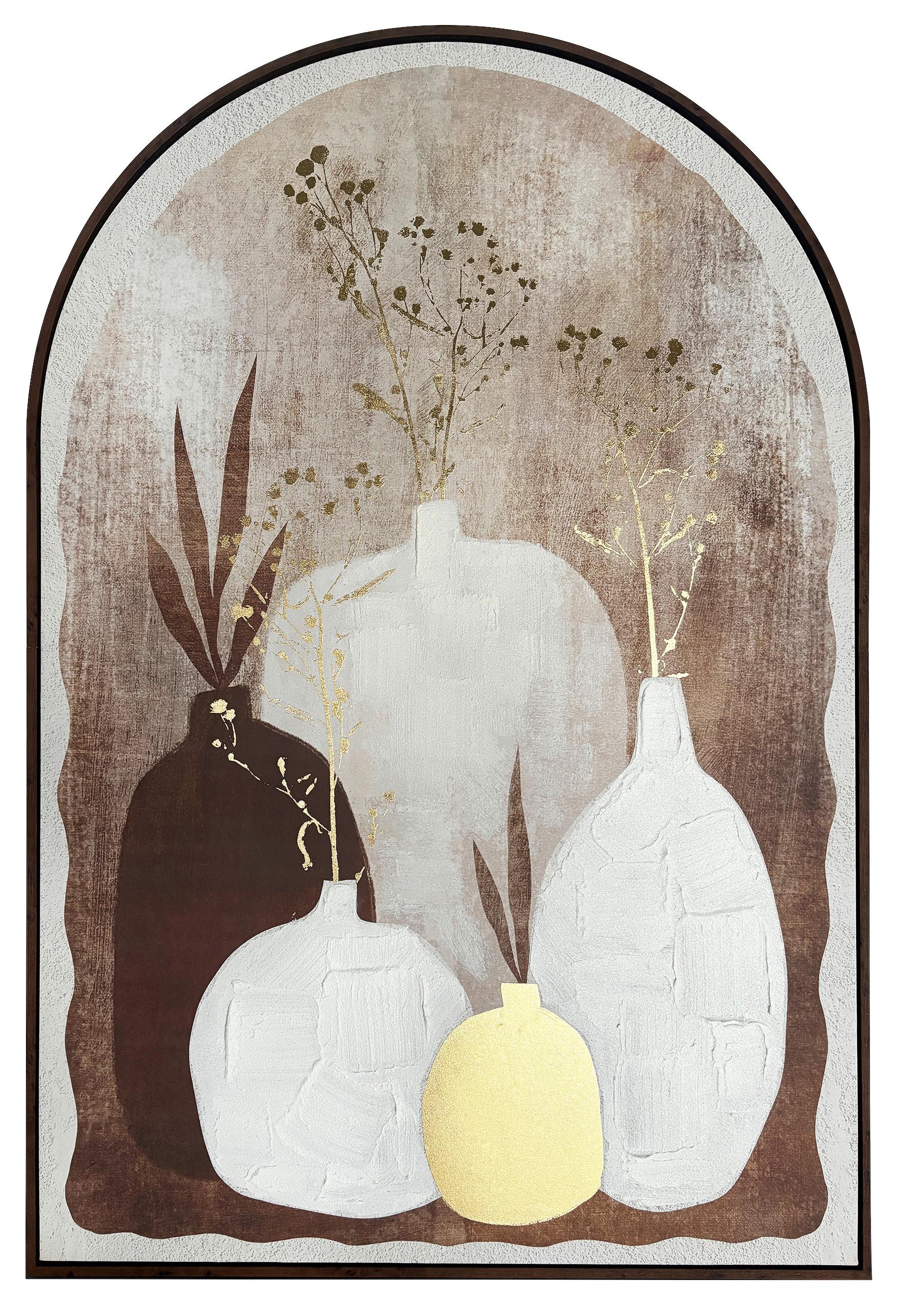 Slika Sa Ramom 80x120cm Denise - tamni hrast/višebojna, tekstil/pločasti materijal (80/120cm) - Mömax