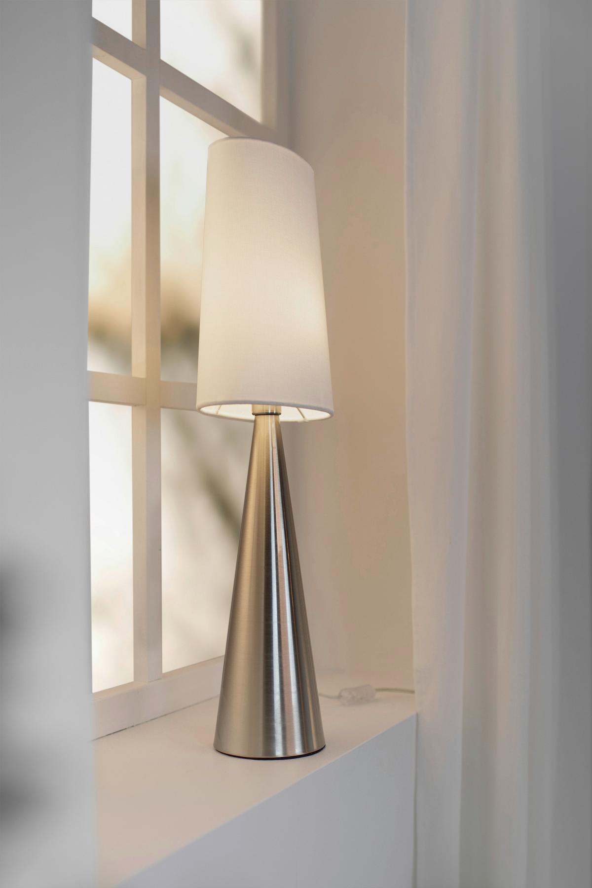 Tischleuchte Conus Table Nickelfarben max. 40 Watt - Nickelfarben, Basics, Metall (23/23/64cm) - Markslöjd