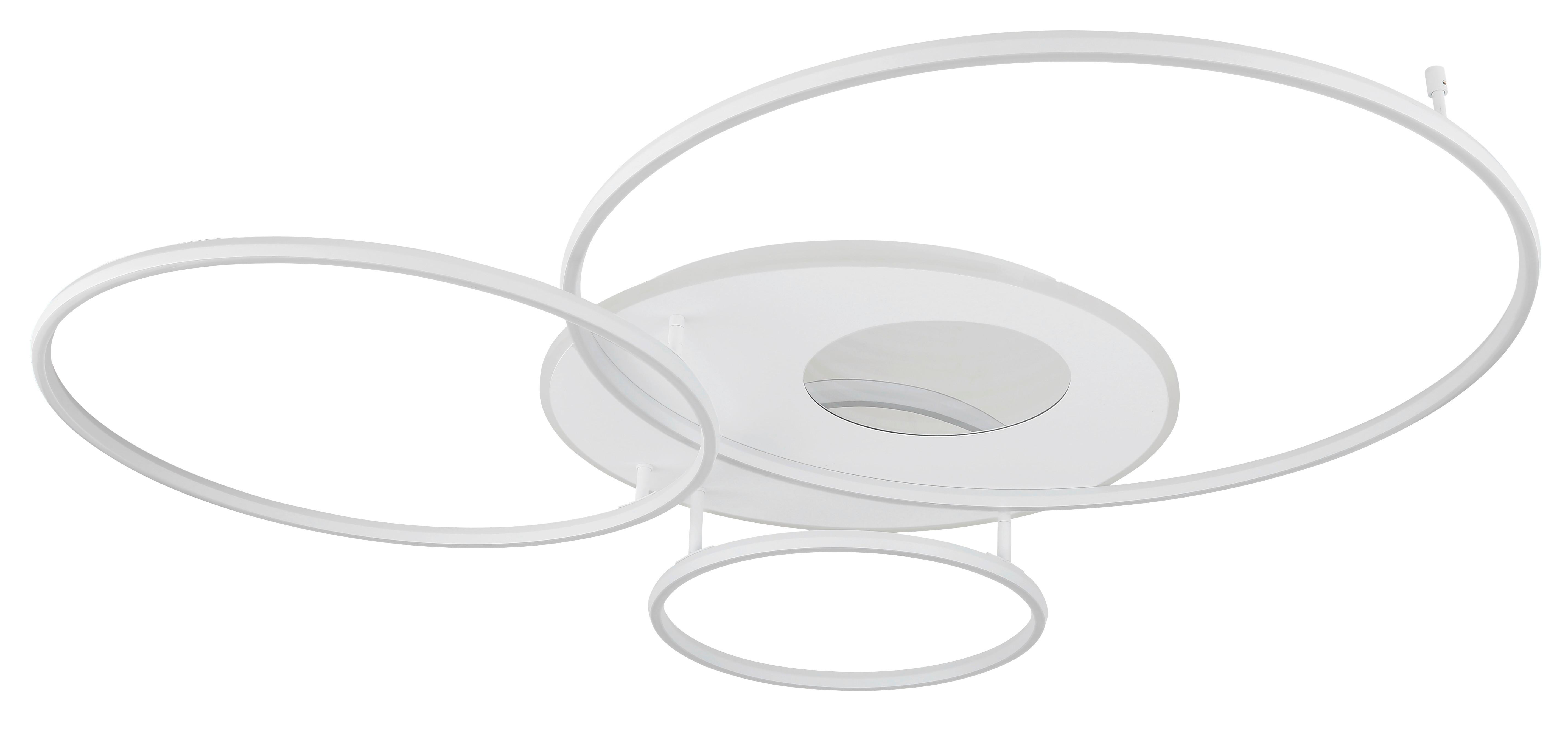 Led Stropna Svjetiljka Invertina - bijela, Design, metal/plastika (126,4/105,3/13cm) - Globo