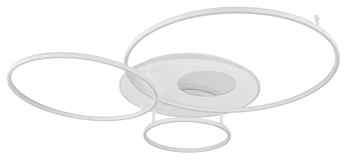 Led Stropna Svjetiljka Invertina - bijela, Design, metal/plastika (126,4/105,3/13cm) - Globo