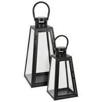 Lámpás Jana - fekete, Basics, Üveg/fém (18/39/18cm) - Modern Living