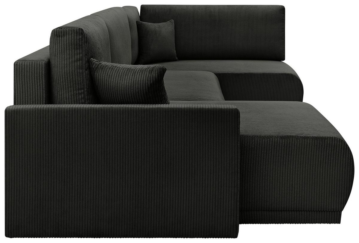 Coltar Kim - negru, Modern, lemn (146/313/160cm) - Modern Living