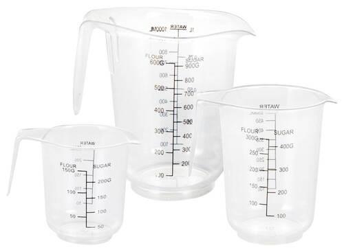 Messbecherset Anneliese 3-teilig - Transparent, KONVENTIONELL, Kunststoff (15/16/12,5cm)