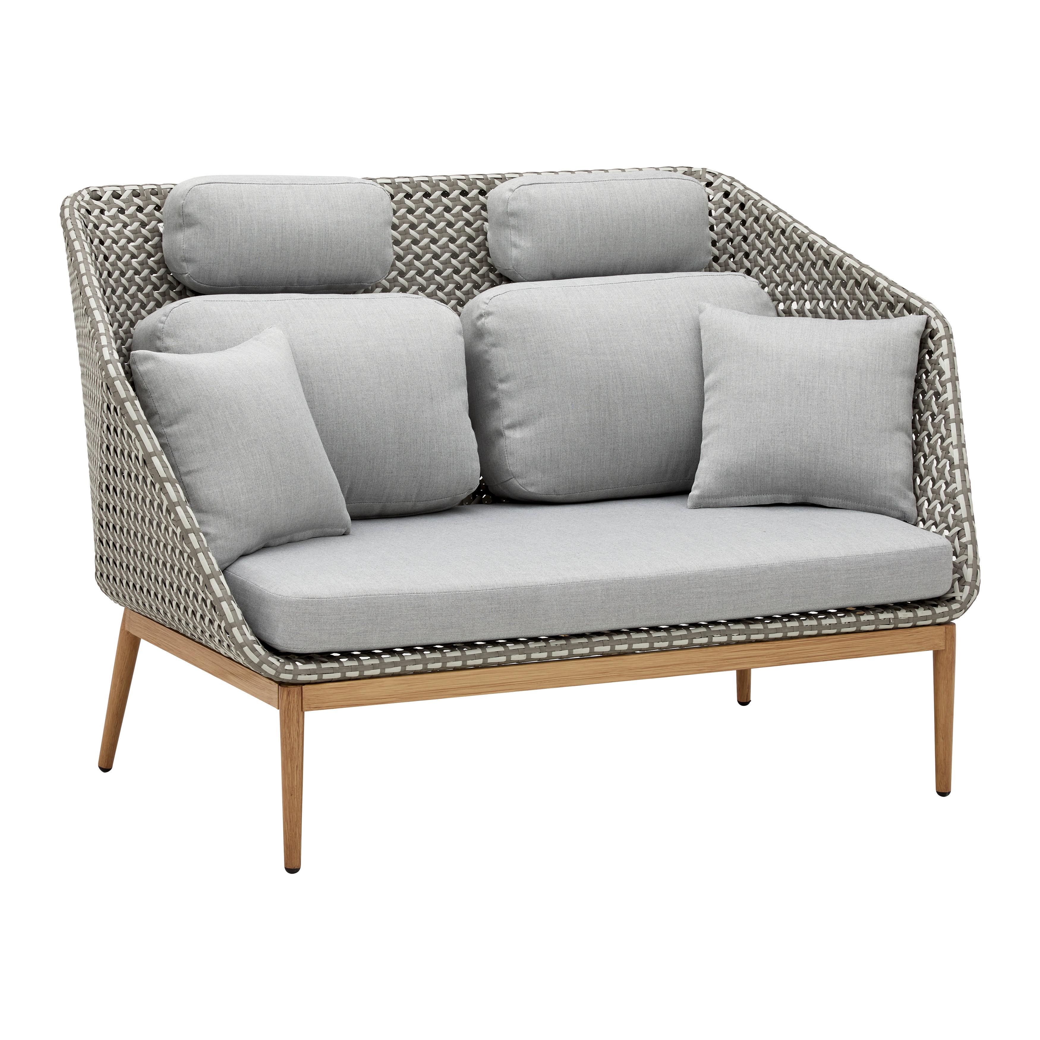 Kerti Pad Positano - világosszürke/szürke, Modern, műanyag/textil (149/91/99cm) - Bessagi Garden