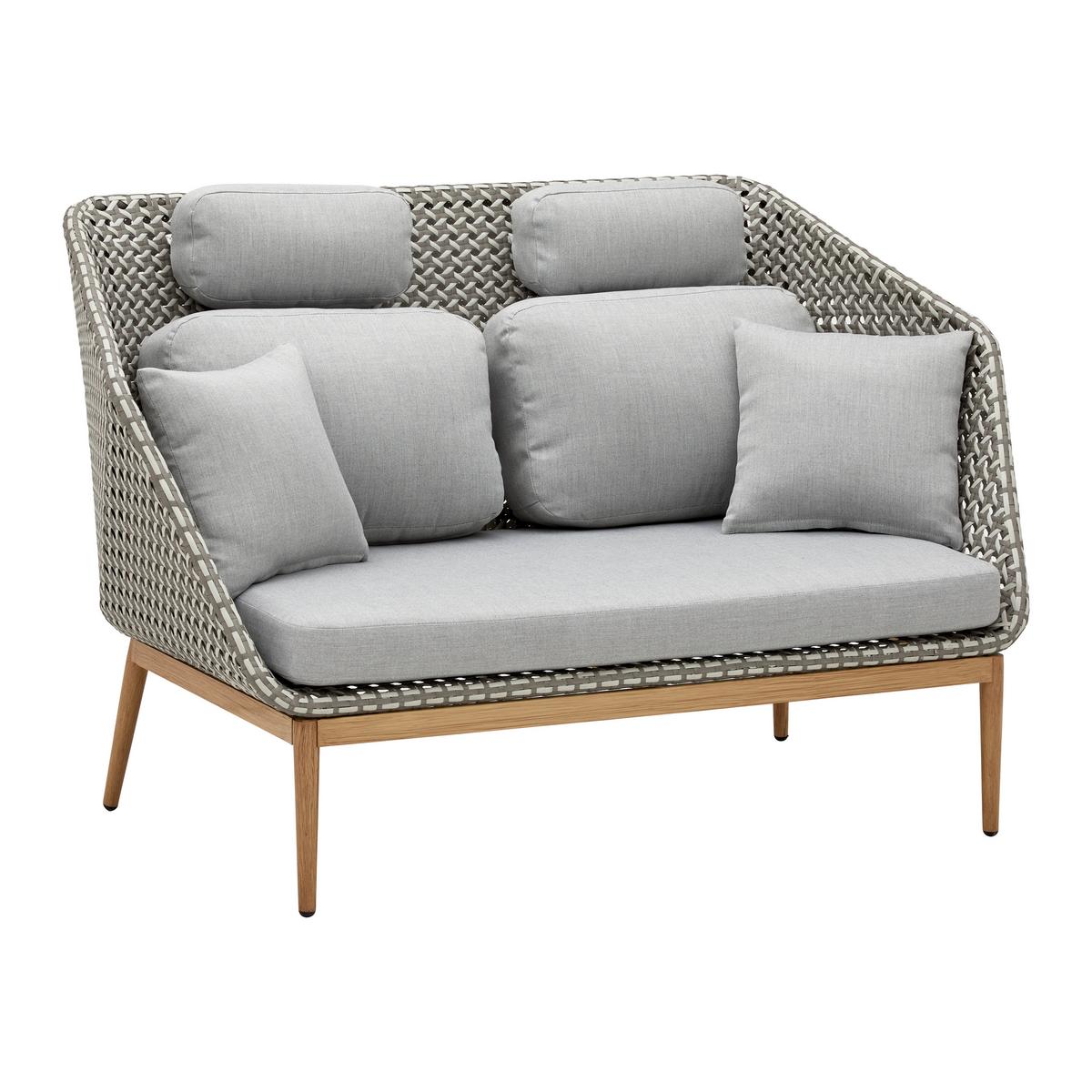 Vrtna Klop Positano, Siva, Naravna, Aluminij - siva, Moderno, kovina/umetna masa (149/91/99cm) - Bessagi Garden