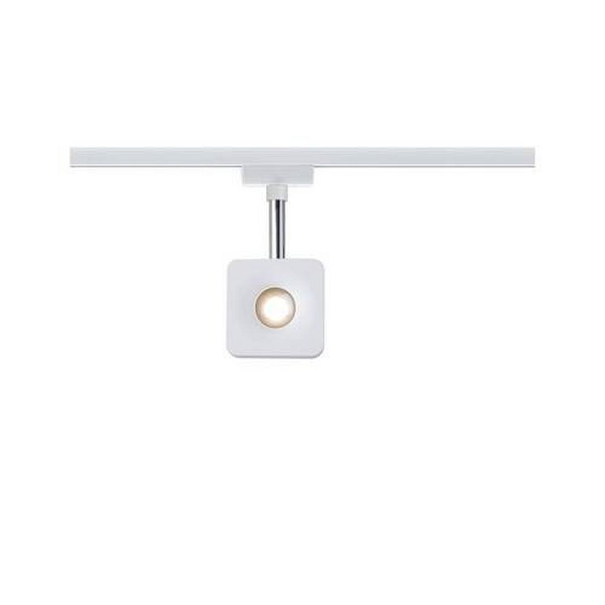 Schienensystem-Strahler Spot Cube in Weiß max. 8 Watt - Weiß, Basics, Kunststoff/Metall (1,7cm) - Paulmann