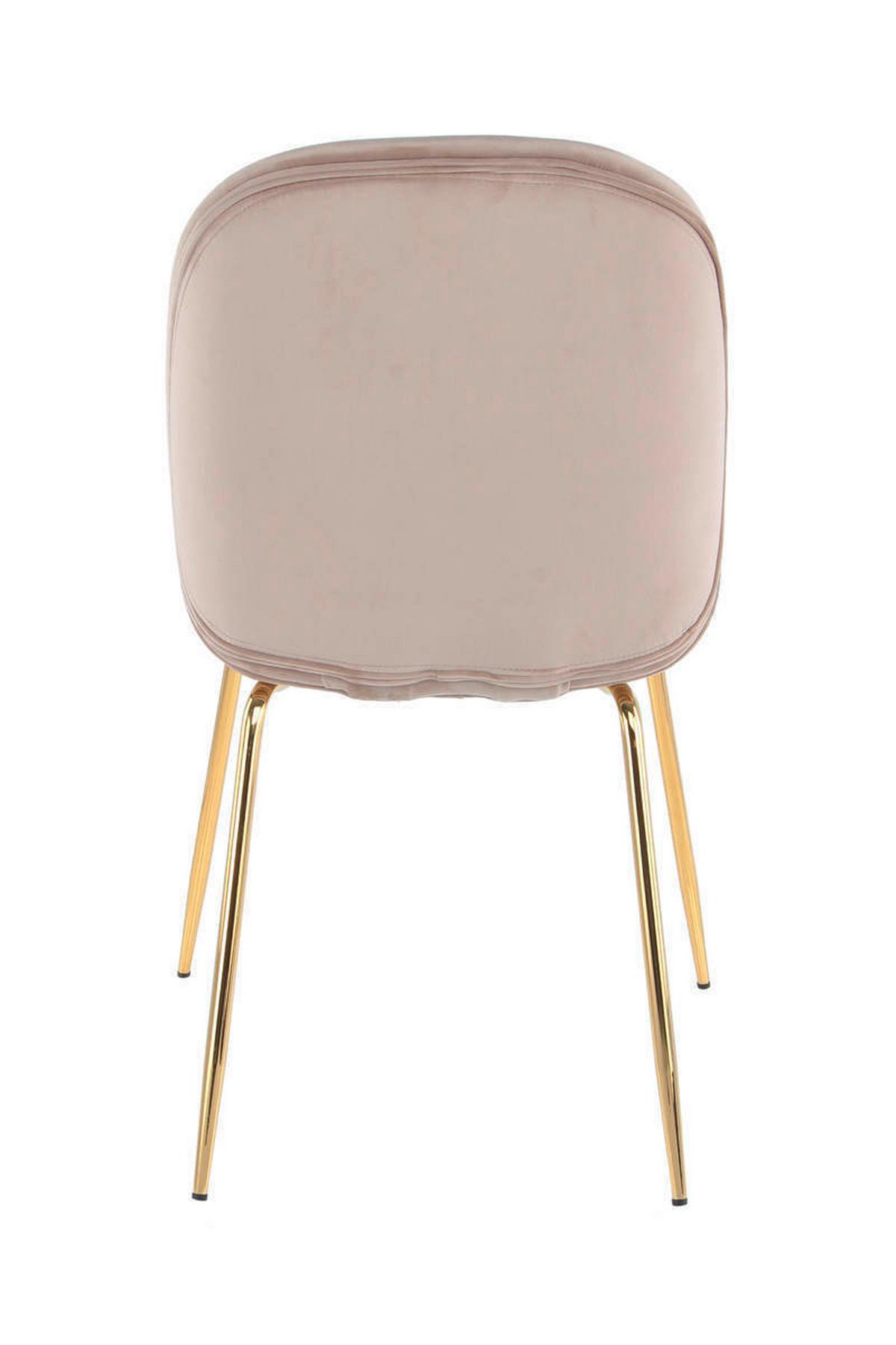 Szék Szett Jr3km - bézs/sárgarézszínű, Modern, műanyag/fém (47/90/59cm) - Kayoom