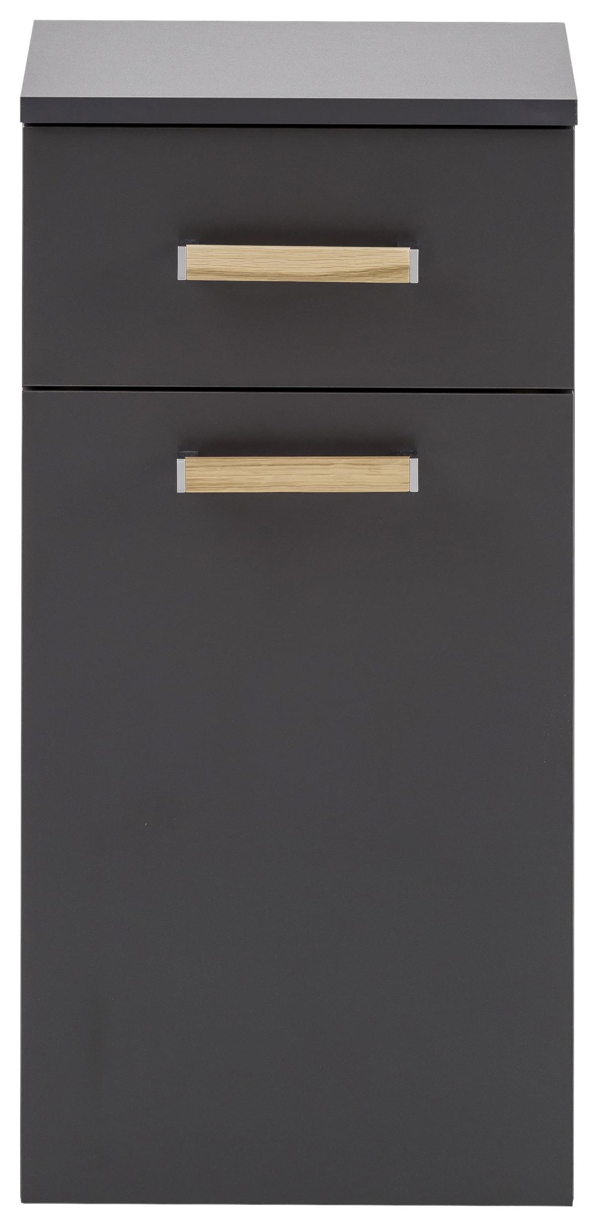 Spodnja Omarica Duo, Antracit - antracit, Konvencionalno, leseni material (32,7/67/35,3cm) - Stylife