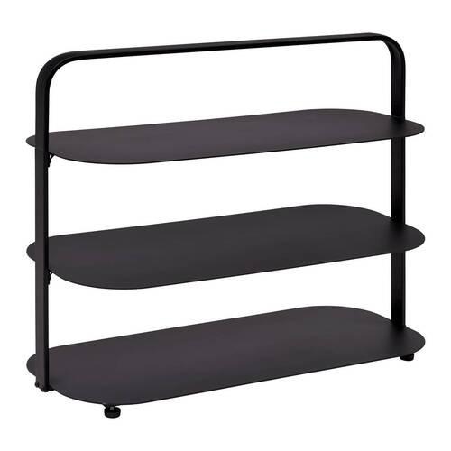 Regal Levit in Schwarz - Schwarz, MODERN, Kunststoff/Metall (80/65/35cm) - Premium Living