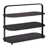 Regal Levit in Schwarz - Schwarz, MODERN, Kunststoff/Metall (80/65/35cm) - Premium Living