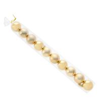 Christbaumkugel Set Goldfarben 10-teilig - Goldfarben, KONVENTIONELL, Kunststoff (5cm) - Mömax