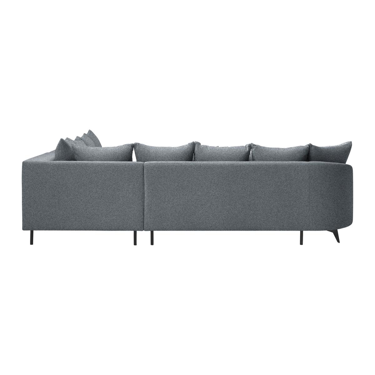 Ecksofa Axel Grau - Schwarz/Grau, MODERN, Textil/Metall (291/87/250cm) - Mömax