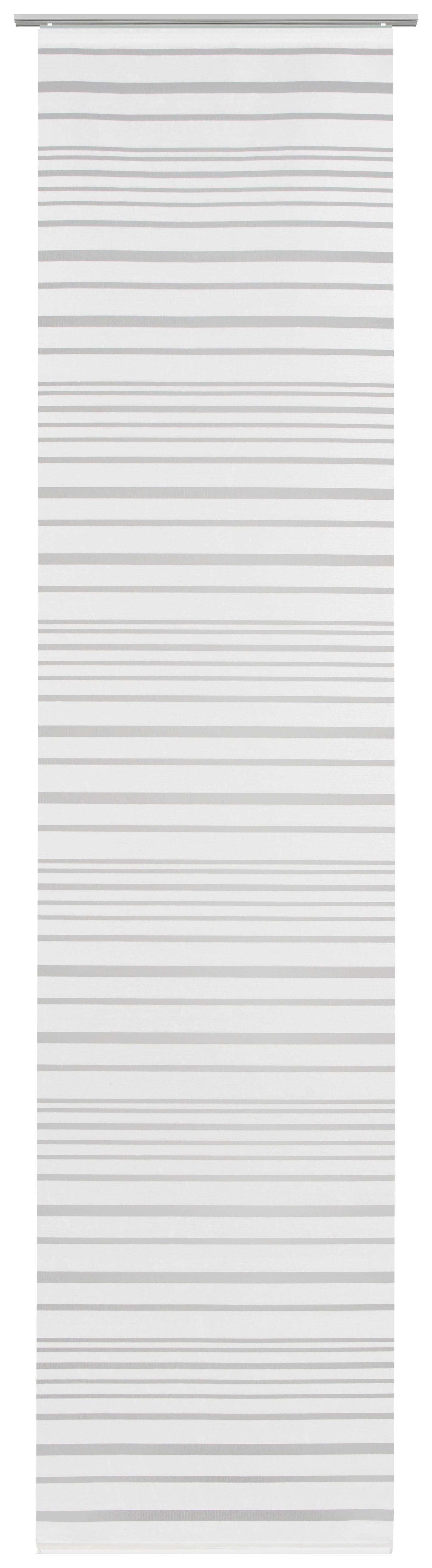 ZASŁONA PANELOWA MARLON - biały/szary, Konventionell, tkanina (60/245cm) - Novel