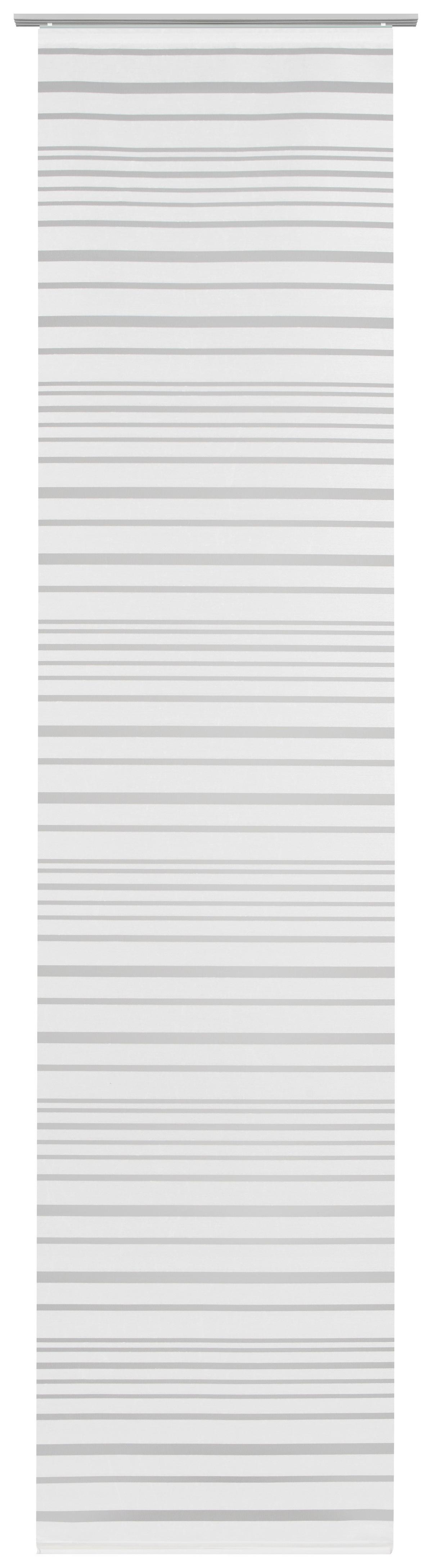 ZASŁONA PANELOWA MARLON - biały/szary, Konventionell, tkanina (60/245cm) - Novel