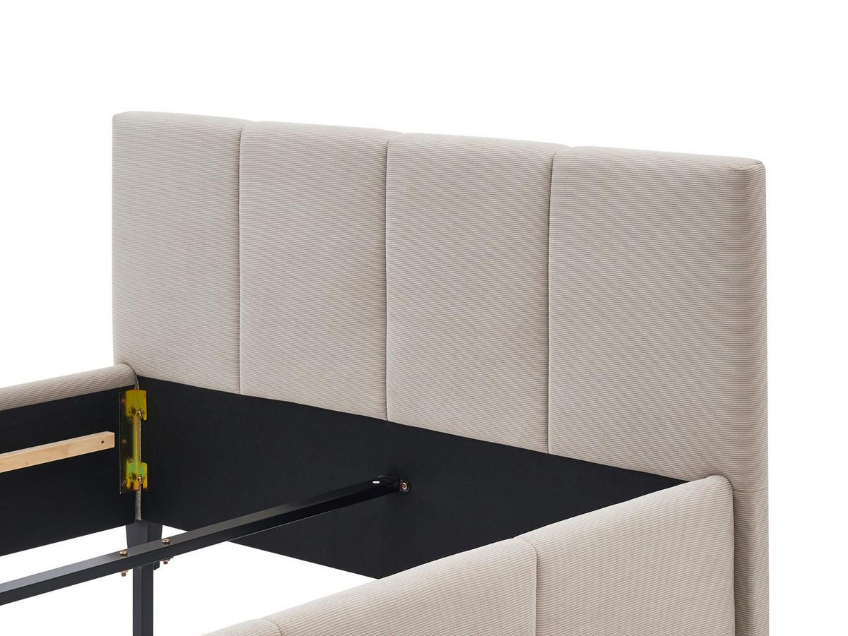 Polsterbett Crazy Beige ca. 140x200cm - Beige/Schwarz, MODERN, Holz/Kunststoff (140/200cm) - Based