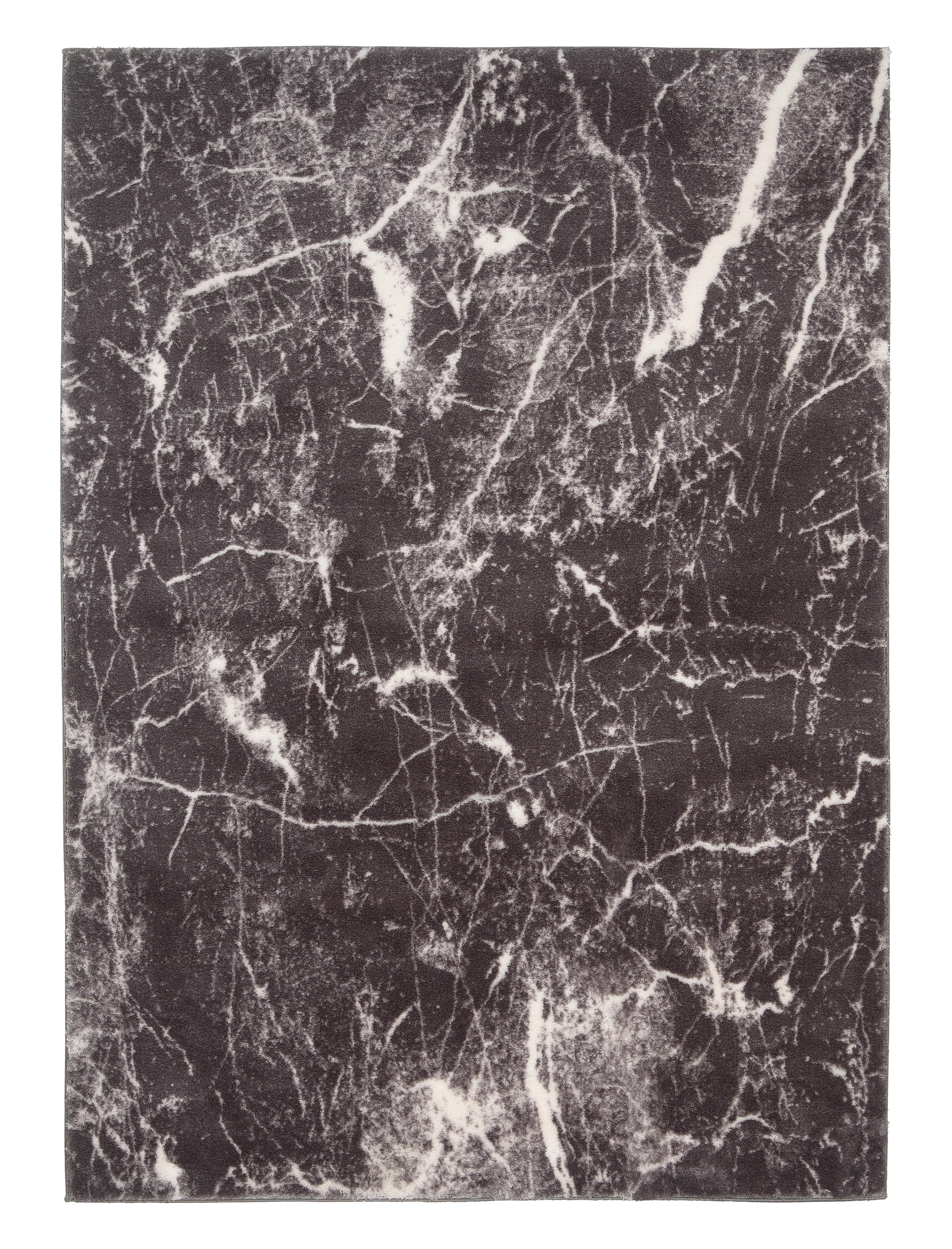 Webteppich Nemos 1 in Schwarz ca.60x110cm - Anthrazit, Modern, Kunststoff (60/110cm) - Modern Living