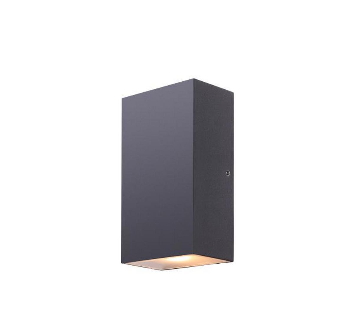 AUSSENWANDLEUCHTE 34153 - Klar/Grau, Design, Glas/Metall (9/5,5/16cm) - Globo