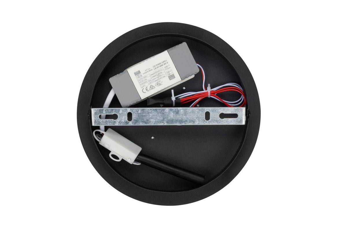 Stropna Led-svetilka Schleifi - črna, Moderno, kovina/umetna masa (58/34/5,5cm) - Mömax