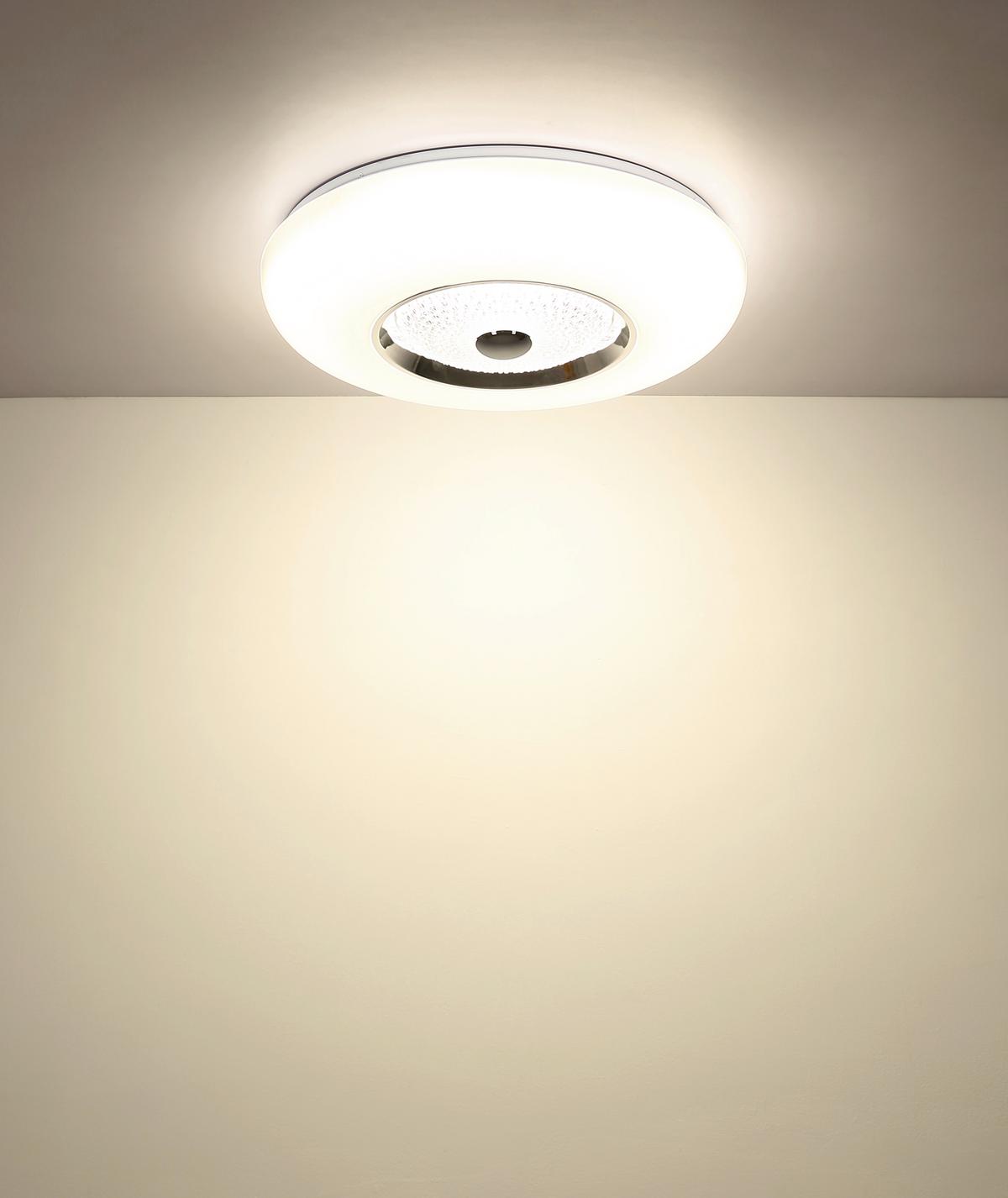 LED Mennyezeti Lámpa 48071-24 Graham - krómszínű/opál, Design, műanyag/fém (48,5/11cm) - Globo