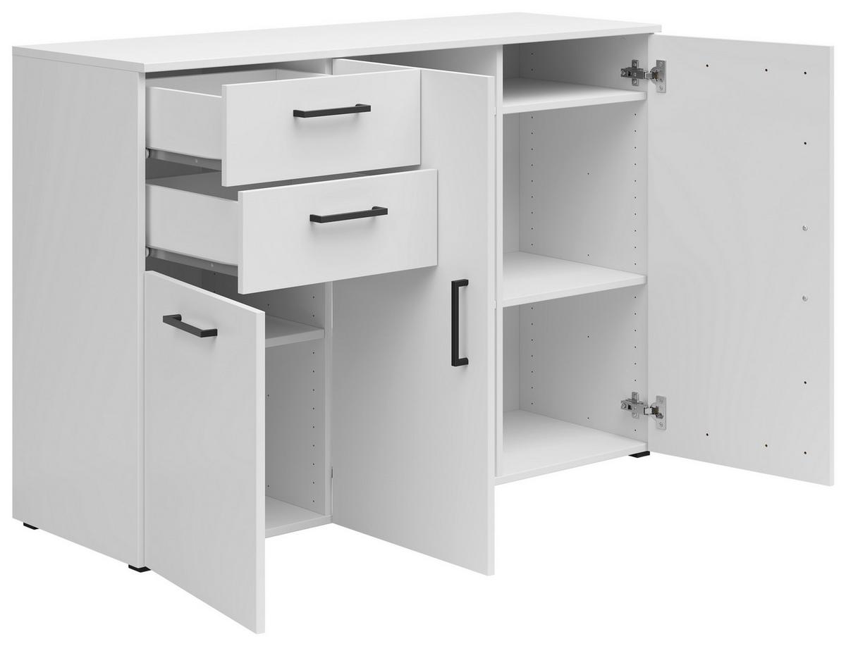 Comodă MULTI - alb, Modern, material pe bază de lemn (120/83/40cm) - Modern Living