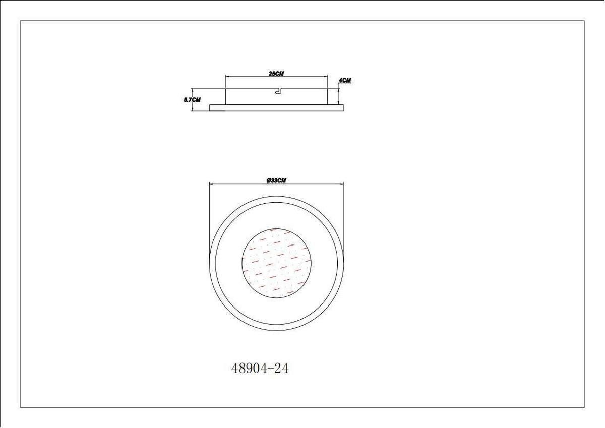Plafonieră cu LED Wiley - alb/străveziu, Basics, plastic/metal (33/5,7cm) - Globo