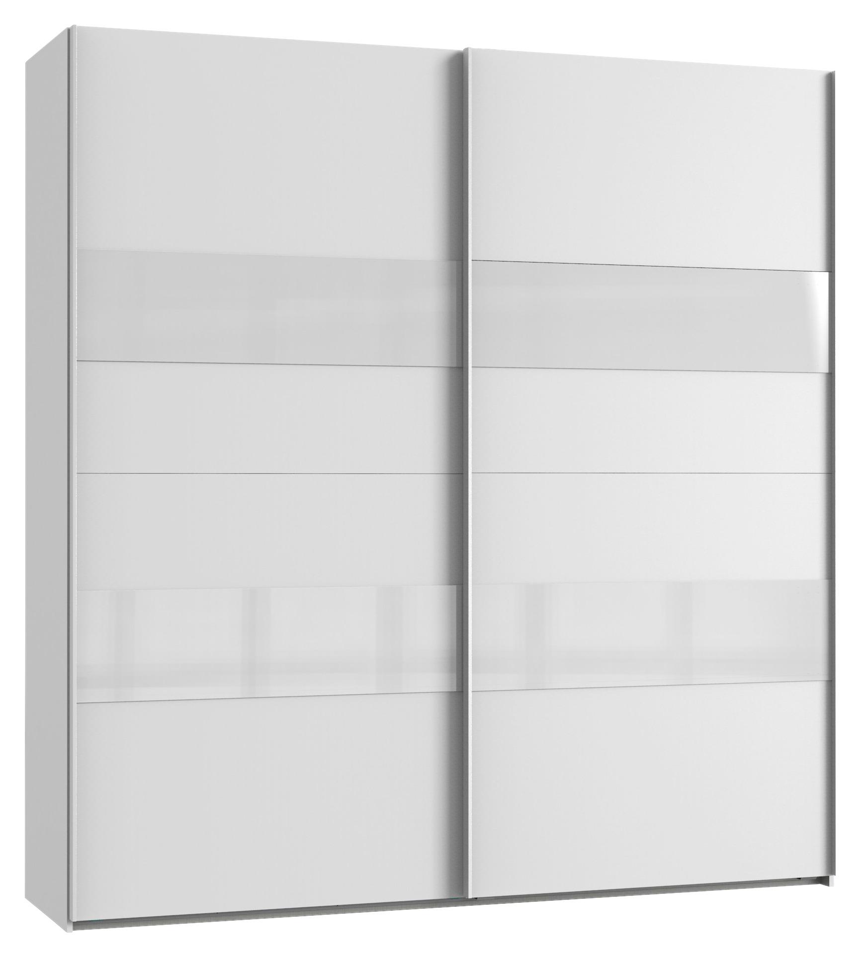 Schwebetürenschrank in Weiß - Weiß, KONVENTIONELL, Holzwerkstoff/Metall (135/200/64cm) - Modern Living