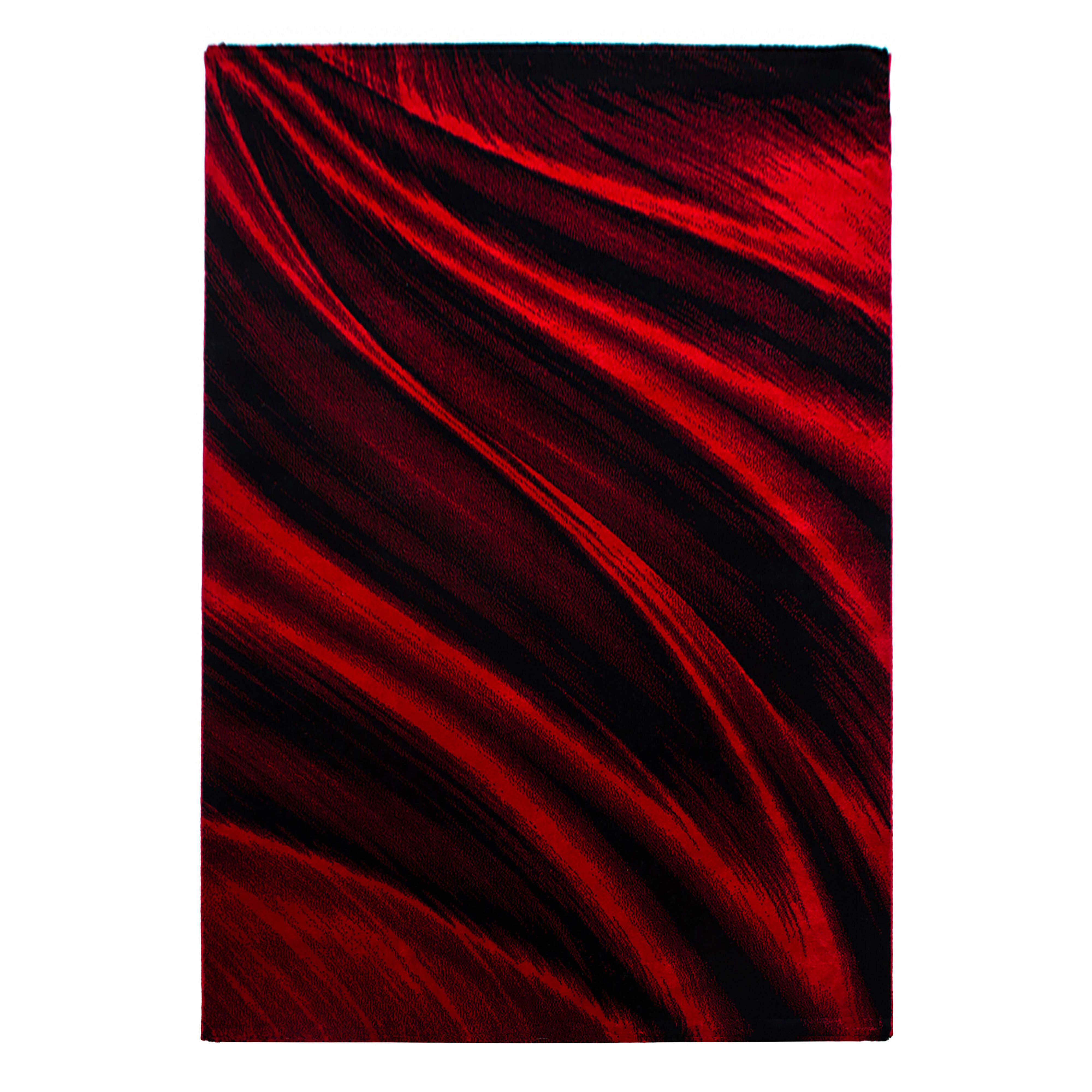 Flachwebeteppich Miami Rot ca. 240x340cm - Rot, Design, Textil (240/340cm) - Novel