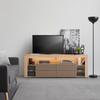 TV-BÄNK GOAL 2.0 -TOP- -BASED- - svart/ek Artisan, Modern, trämaterial/glas (180/67/44cm) - Based
