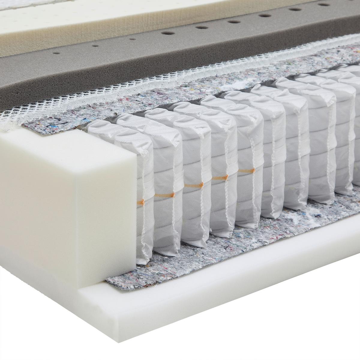 Latexmatratze Merilou H4 ca. 140x200cm - Weiß, Textil (140/200cm) - Premium Living