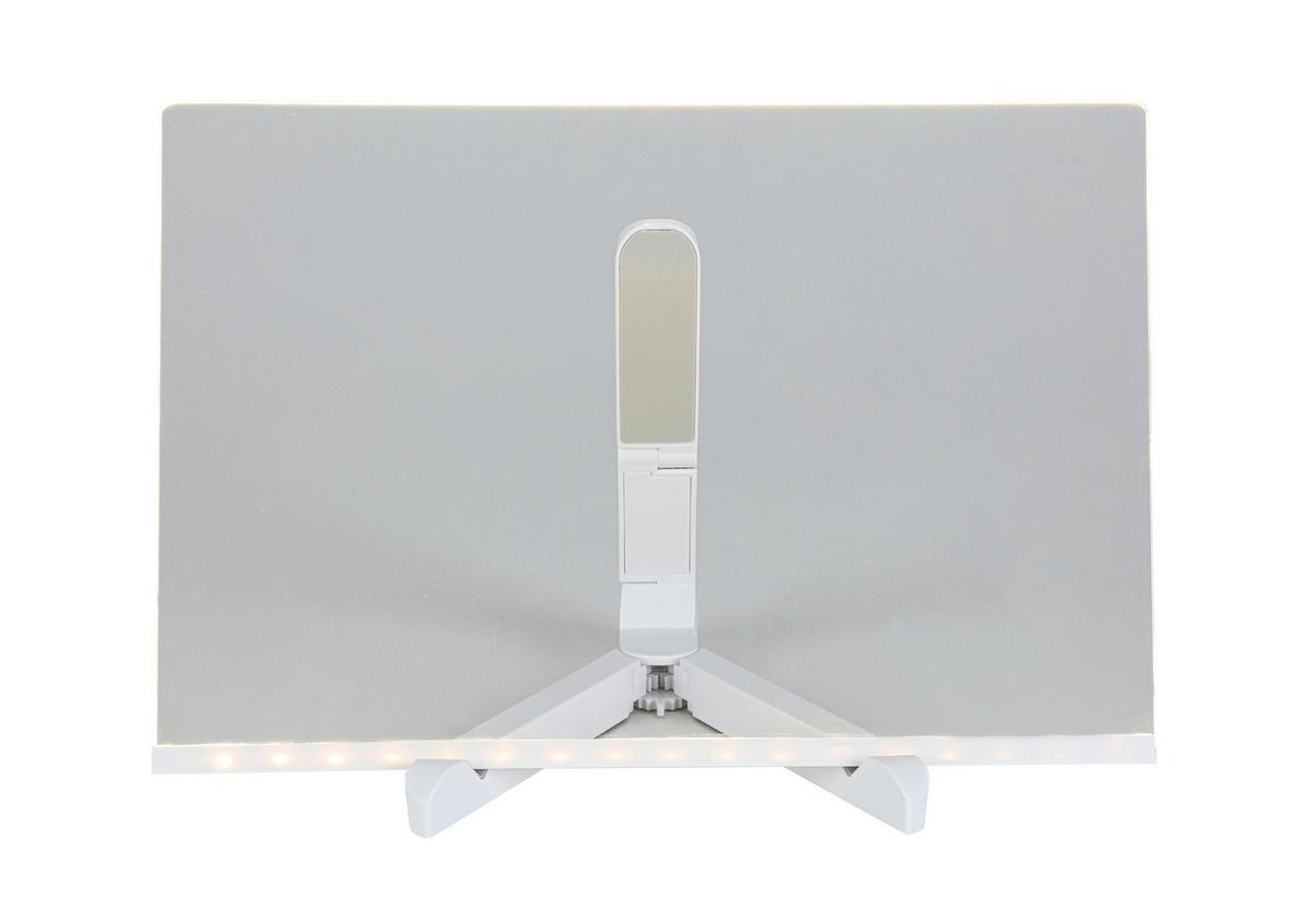 LED-Dekoleuchte Malon Weiß/Transparent max. 2 Watt - Transparent/Weiß, MODERN, Kunststoff (30/18,4/20cm) - Mömax