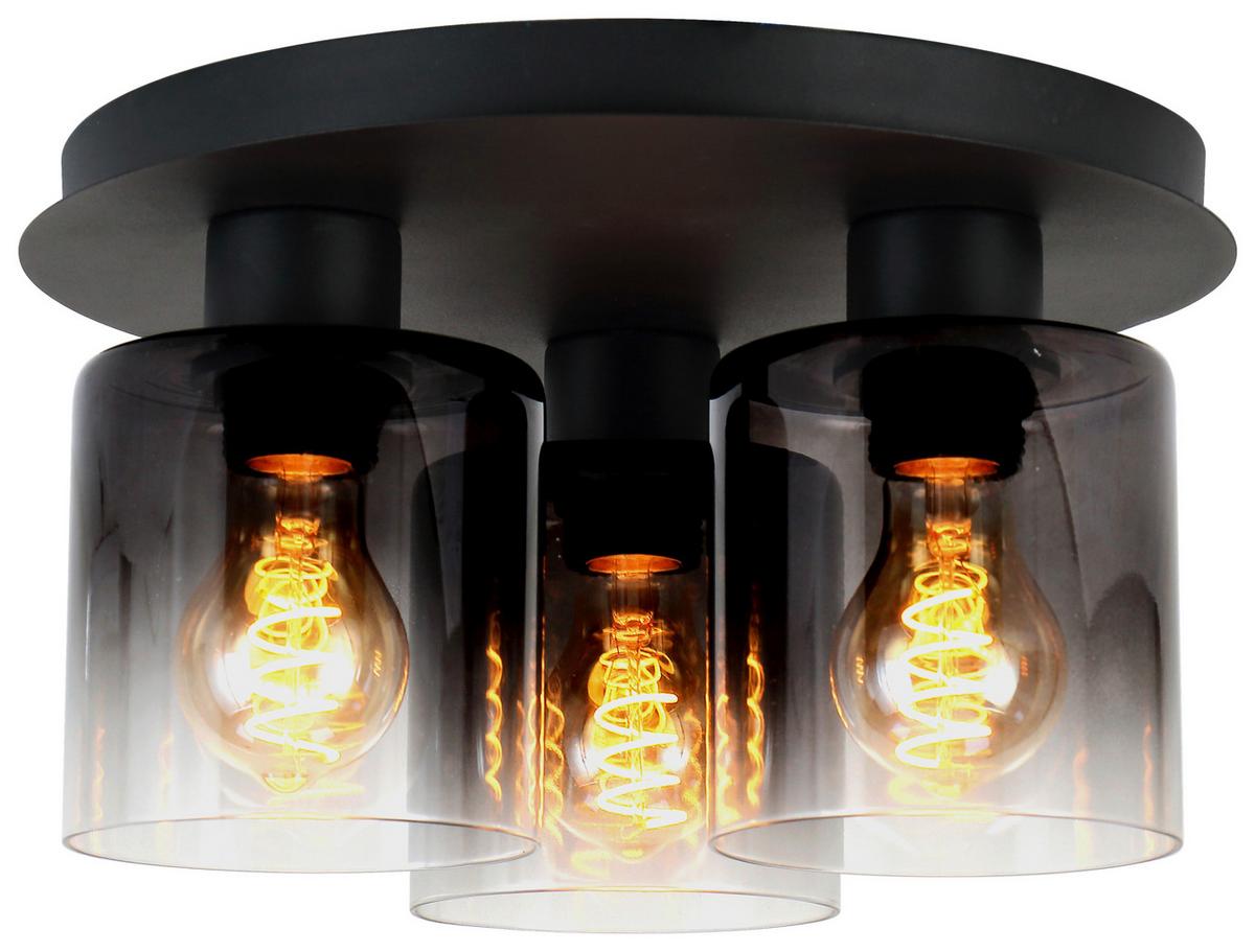 Plafonieră Estelle - negru, Modern, sticlă/metal (32/18cm) - Mömax