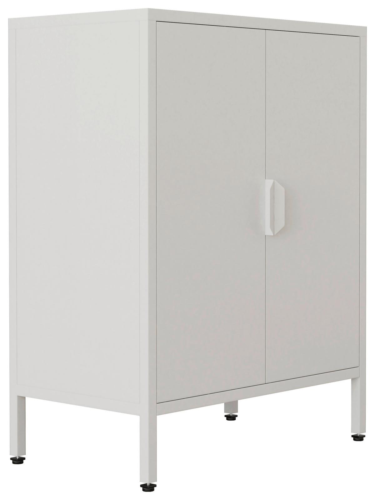 KOMMODE FLOKAS S - Weiss, Design, Metall (60/80/35cm) - MID.YOU